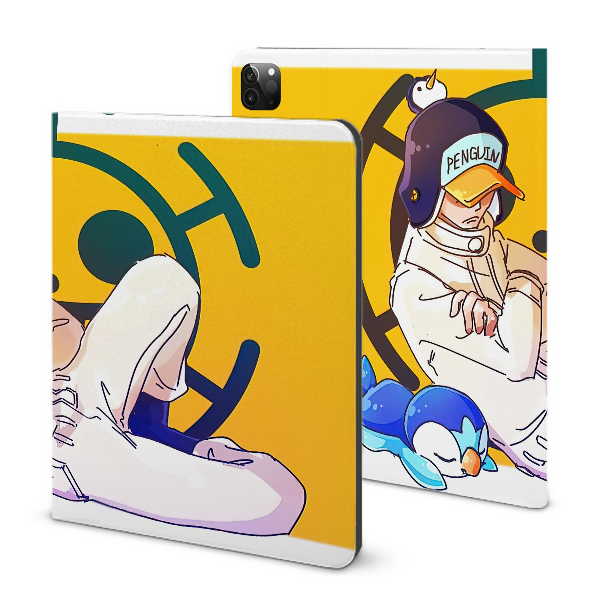 （画像用） ワンピース ONE PIECE IPadケース ペンホルダー付き ブックスタイルデザイン